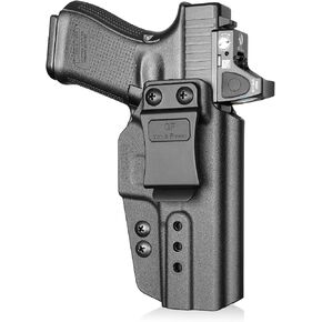 IWB Holster for Glock 19 17 19X 34 44 45 (Gen 1-6) & Glock 32 (Gen 3-4), Ruger RXM, Inside Waistband Concealed Carry Holster, Optic Cut, Adjustable Cant & Height, Right Hand, Black (OWB Ready) in Saudi Arabia