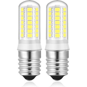 لمبة ضوء الميكروويف E17 LED، 120 فولت قابلة للتعتيم 6000 كيلو ضوء نهاري أبيض، 4 وات تحل محل الهالوجين/المتوهج 40 وات، فوق الموقد ومصباح غطاء محرك السيارة، عبوتان in Kuwait