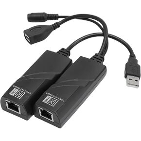 USB Ethernet Extender, 100m Extension Distance USB 2.0 to Network Adapter with Power Adapter, for Keyboard Mouse Webcam Printer Hard Drive Camera (US Plug) in Kuwait