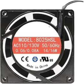80x80x25mm 8025HSL 110V /130V 50/60HZ 0.06/0.08A 14/16W AC مروحة التبريد in Kuwait