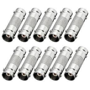 10 Pack BNC Female to Female Connector, 10 PCS BNC Barrel Coupler Connector Adapter for CCTV Camera Survelliance System in Kuwait