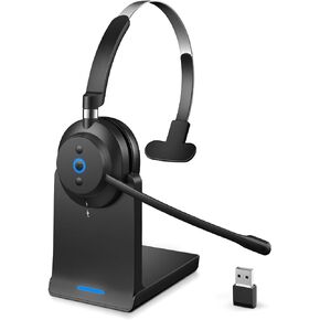 سماعة رأس لاسلكية بأذن واحدة مع ميكروفون للعمل وبلوتوث ودونجل USB in Kuwait