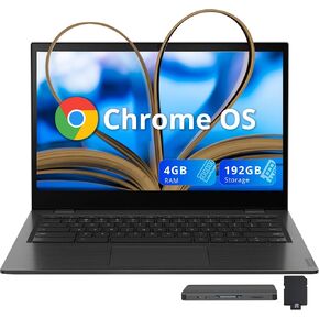 Lenovo 14e Chromebook 14" FHD Touchscreen Laptop, AMD A4-9120C Processor, 4GB DDR4, 192GB Storage (32GB eMMC + 160GB Docking Station Set), AMD Radeon R4 Graphics, HD Webcam, Wi-Fi, Chrome OS, Gray in Kuwait