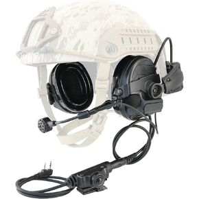 HEARFALCOM Tactical Headset C5 PRO Helmet ARC Rail Bracket Version Noise Canceling Pickup Walkie Talkie PTT Shooting Headset in Saudi Arabia