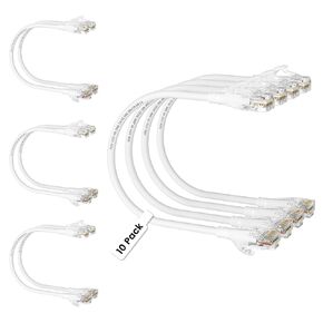 CableGeeker Cat 6A Slim Ethernet Patch Cables, 3 ft, 5-Pack, Black in Kuwait