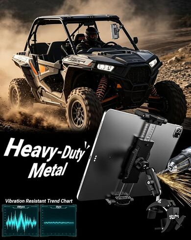 Metal UTV Tablet Mount for Square & Round Bar, Fits 1.1"-1.8" Tubes in Saudi Arabia