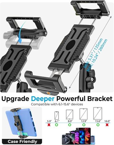 Metal UTV Tablet Mount for Square & Round Bar, Fits 1.1"-1.8" Tubes in Saudi Arabia