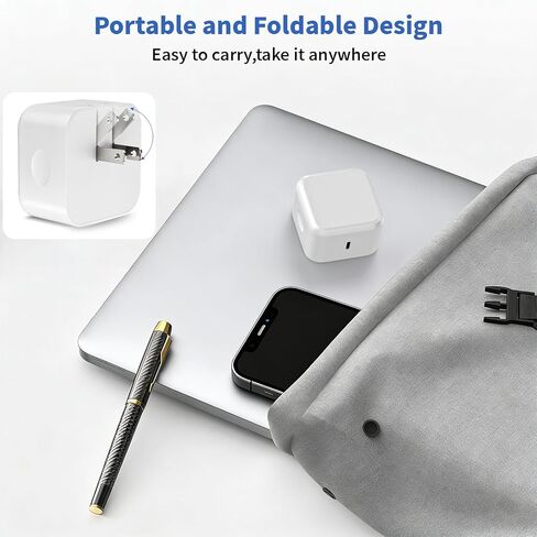 iPhone 17 Charger Fast Charging, USBC Charger 2 Pack 40W Foldable Dynamic USB C Apple Power Adapter with 60W Max, 6FT USB C Cable Woven Cord for iPhone 17 Air/17 Pro Max/16/16 Pro/15/iPad Pro/Air/Mini in Kuwait