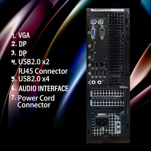 Dell RGB Desktop PC Computer, Intel Core i7 up to 3.9G, 16GB RAM, 512GB SSD, WiFi, BT 5.0, New 24'' 1080 FHD Monitor, Windows 11 Pro (Renewed) in Kuwait
