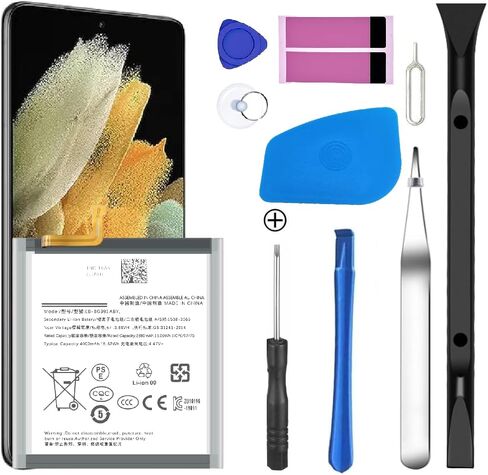 Galaxy S21 Battery Replacement,Upgraded New Battery for Samsung Galaxy Samsung Galaxy S21 SM-G991U1 SM-G991F EB-BG991ABY with Adhesive Tape Professional Tool Kit in Saudi Arabia