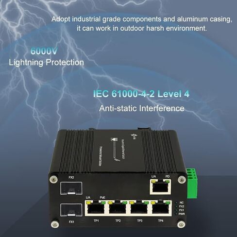 محول عبور صناعي 2 SFP + 5 منافذ جيجابت بو إي in Kuwait