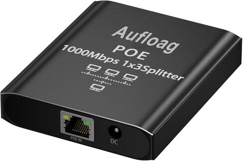 محول Gigabit PoE من 1 إلى 3-1000M POE Splitter 1 in 3 Out، إجمالي 90 وات مع موسع 3PoE+، متوافق مع كابل Cat5/5e/6/7/8، التوصيل والتشغيل، محول شبكة 5 منافذ لنقطة وصول هاتف PoE IP in Kuwait