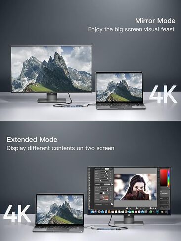 محور USB C، Dockteckتوسيع 5 في 1 محول USB-C متعدد المنافذ in Kuwait