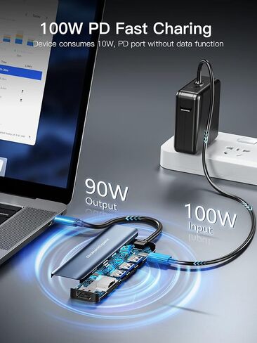 محور USB C، Dockteckتوسيع 5 في 1 محول USB-C متعدد المنافذ in Kuwait