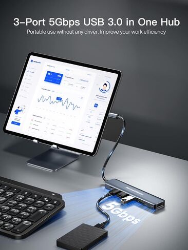 محور USB C، Dockteckتوسيع 5 في 1 محول USB-C متعدد المنافذ in Kuwait