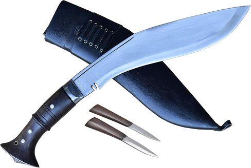 GK&CO. Kukri House Authentic Knife-12 Blade World War II 'The Survival Alive' Kukri/Khukuri Full Tang with Black Leather Sheath-Handmade in Nepal -Warehoused & Ship from USA… in Saudi Arabia