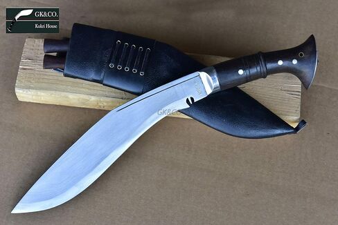 GK&CO. Kukri House Authentic Knife-12 Blade World War II 'The Survival Alive' Kukri/Khukuri Full Tang with Black Leather Sheath-Handmade in Nepal -Warehoused & Ship from USA… in Saudi Arabia