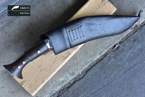 GK&CO. Kukri House Authentic Knife-12 Blade World War II 'The Survival Alive' Kukri/Khukuri Full Tang with Black Leather Sheath-Handmade in Nepal -Warehoused & Ship from USA… in Saudi Arabia