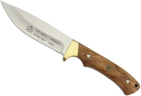 Puma SGB Teton Olive Wood Hunting Knife with Leather Sheath in Kuwait