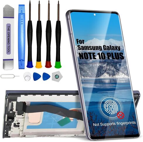 for Samsung Galaxy Note 10 Plus LCD Screen Replacement SM-N975 SM-N976 6.8" LCD Display Touch Digitizer Assembly with Black Frame[US Version](Without Fingerprint) in Kuwait