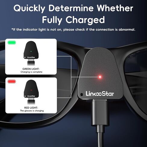 2 Pack USB C Charging Adapter Connector for Ray-Ban Meta AI Smart Glasses (Gen 1 & Gen 2) Wayfarer/Skyler/Headliner/Scriber & Oakley Meta HSTN, LED Indicator Portable Replacement Charger Accessories in Kuwait