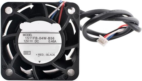 Cooling Fan 1511FB-04W-B56 38mm X 28mm DC12V 0.46A 4-Pin 3.8cm for 1U 2U Power Supply in Saudi Arabia