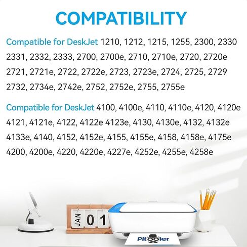 Upgraded Chip 67XL Black Ink Cartridges Compatible for HP 67 67XL Black Ink Cartridge Work with DeskJet 2855e 2827e 2800e 4255e 2755e 2700 4155e 4227e 2700e 2734e 2852e Envy 6055e 6000 6455e Printer in Kuwait