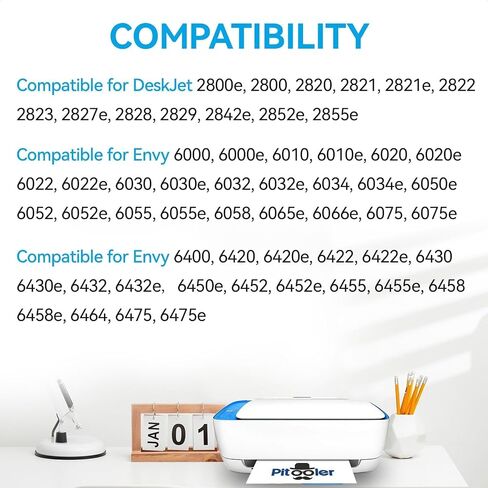 Upgraded Chip 67XL Black Ink Cartridges Compatible for HP 67 67XL Black Ink Cartridge Work with DeskJet 2855e 2827e 2800e 4255e 2755e 2700 4155e 4227e 2700e 2734e 2852e Envy 6055e 6000 6455e Printer in Kuwait