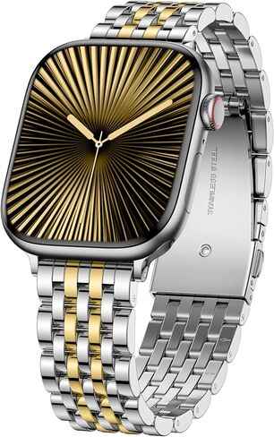 Lenrao Two Tone Metal Band Compatible Apple Watch Bands for Women in Saudi Arabia