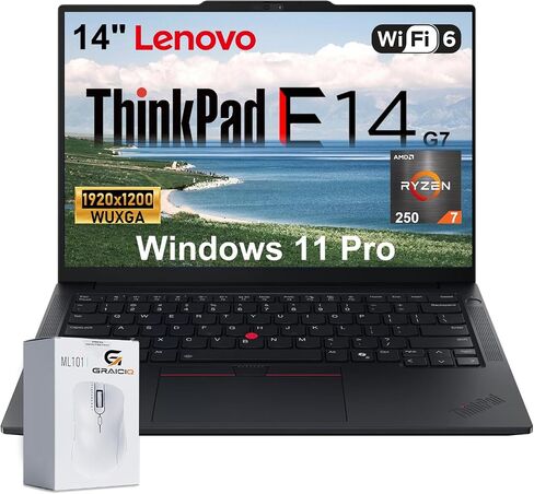 Lenovo ThinkPad E14 Business Laptop, AMD Ryzen 7 250, 32GB DDR5 + 1TB in Kuwait