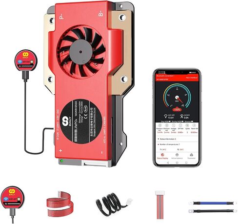 DALY Smart BMS 16S 48V 100A LiFePO4 مع وحدة بلوتوث WiFi CAN RS485 in Kuwait