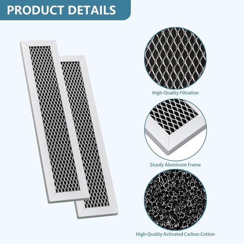FGMV17WNVFA Microwave Charcoal Filter Fit for Frigidaire 10.28" x 2.2" in Saudi Arabia