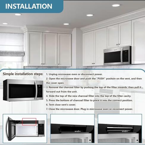 FGMV17WNVFA Microwave Charcoal Filter Fit for Frigidaire 10.28" x 2.2" in Saudi Arabia