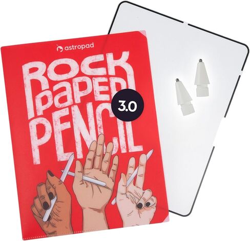 Astropad Rock Paper Pencil v3.0 – Paper Screen Protector for iPad Pro 13″ (M4, M5) & iPad Air 13″ (M2/M3/M4) + 2 Apple Pencil Tip Replacements – Compatible with Pencil 1/2 & Pencil Pro in Saudi Arabia