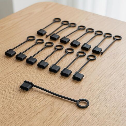Hemobllo 20pcs USB C Cable Protectors with Hanging Loop, Silicone Anti-dust Caps for Type C Charging Ports, Portable and Scratch Prevention Covers for Outdoor Use and Travel in Kuwait