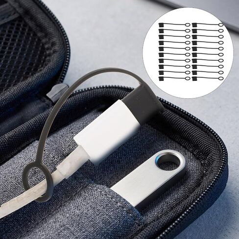 Hemobllo 20pcs USB C Cable Protectors with Hanging Loop, Silicone Anti-dust Caps for Type C Charging Ports, Portable and Scratch Prevention Covers for Outdoor Use and Travel in Kuwait