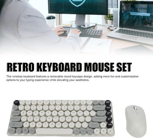 Asixxsix Wireless Keyboard and Mouse Combo, 85 Keys in Kuwait