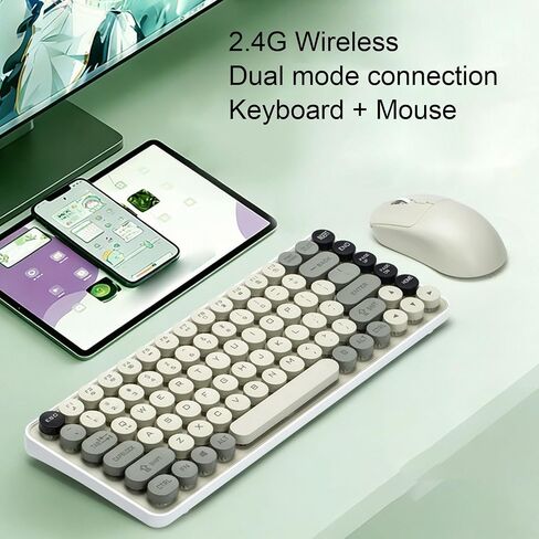 Asixxsix Wireless Keyboard and Mouse Combo, 85 Keys in Kuwait