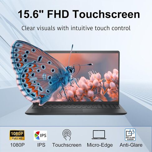 Dell 15.6" FHD Touchscreen Laptop | 13th Gen Intel Core i5-1334U | 8GB RAM | 512GB PCIe SSD | Wi-Fi 6 | HDMI | Windows 11 | LDC15250, Black (Renewed) in Kuwait
