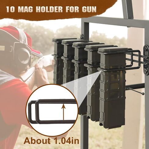 DGWJSU Gun Rack, 8 Rifle Rack Stand with Pistol Shelves, Indoor Gun Rack for Wall Mount, Floor Gun Stand with 2 Bottom Storage Shelves, Folding Gun Rack Stand for Hunting Rifle Airsoft Gun Holder in Saudi Arabia