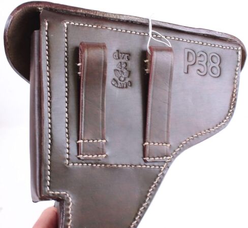 German Black Leather Walther P38 Holster WW2 Dated 1942 in Kuwait