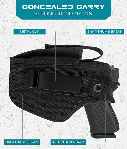 Gun Holster for Men & Women, IWB/OWB 9mm Holsters, 380 Pistol Holster fits Glock 19/17/23/26/27/42/43x, S&W M&P Shield, Sig Sauer and Similar Handguns in Saudi Arabia