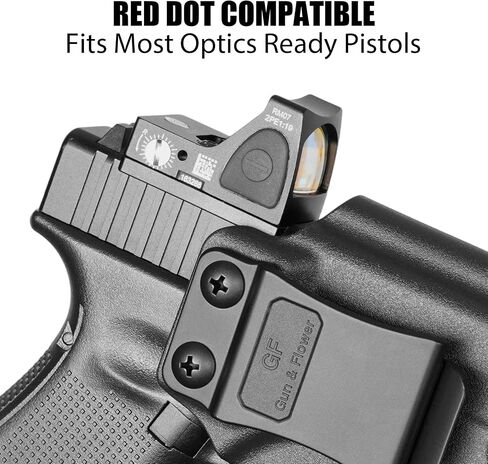 IWB Holster for Glock 19 17 19X 34 44 45 (Gen 1-6) & Glock 32 (Gen 3-4), Ruger RXM, Inside Waistband Concealed Carry Holster, Optic Cut, Adjustable Cant & Height, Right Hand, Black (OWB Ready) in Saudi Arabia
