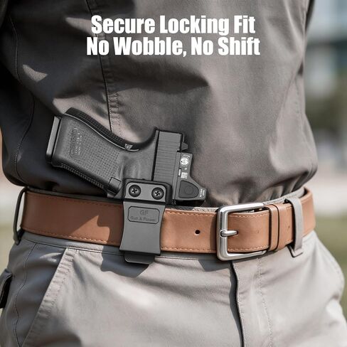 IWB Holster for Glock 19 17 19X 34 44 45 (Gen 1-6) & Glock 32 (Gen 3-4), Ruger RXM, Inside Waistband Concealed Carry Holster, Optic Cut, Adjustable Cant & Height, Right Hand, Black (OWB Ready) in Saudi Arabia