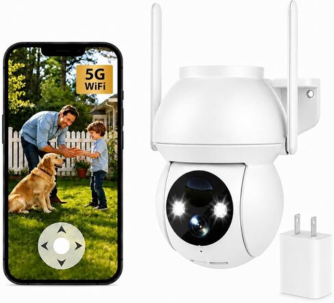 YOTON 2K Outdoor Security Camera 5G WiFi 360° Auto Tracking, Plug-in in Kuwait