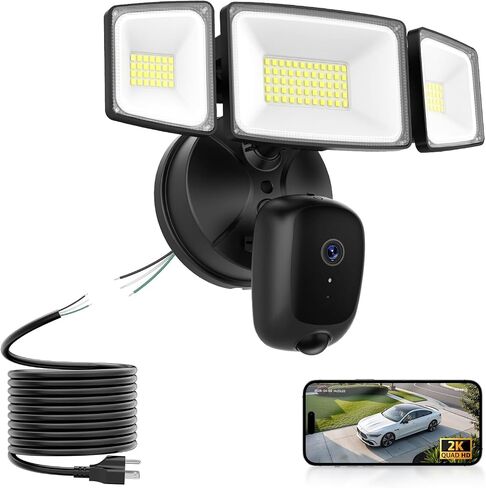 Onforu 2K Floodlight Camera Plug&Hardwired, Smart Security Camera Outdoor in Kuwait