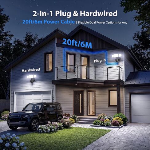 Onforu 2K Floodlight Camera Plug&Hardwired, Smart Security Camera Outdoor in Kuwait