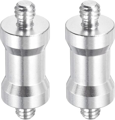 4PCS 1/4" Male to 1/4" Male Light Stand Conversion Screws Converter - 0.58 x 1.18 Inch Aluminum Alloy Tripod Thread Adapter Mount, Stable Tripod for Light Stand/Hot Shoe in Kuwait