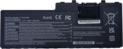 CF-VZSU0QW Laptop Battery Compatible with ToughBook CF-20 MK1 Toughpad FZ-A2 CF-VZSU0QJS CF-VZSU0QK CF-VZSU0QR - 11.4V 30Wh in Kuwait
