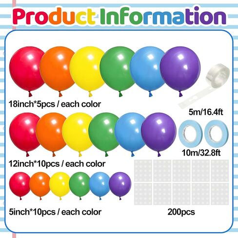 Duraaamo 173 Pcs Back to School Balloon Arch Kit, School Party Decorations in Kuwait